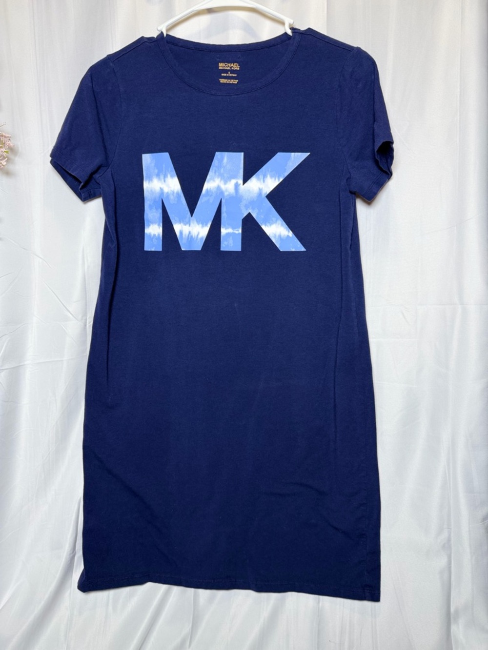 Michael Kors Navy MK Logo Tee Dress